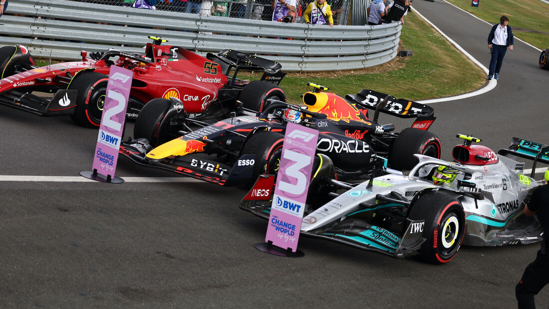 Carlos Sainz - Lewis Hamilton - Sergio Perez - Formel 1 - GP England - 3. Juli 2022