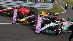 Carlos Sainz - Lewis Hamilton - Sergio Perez - Formel 1 - GP England - 3. Juli 2022