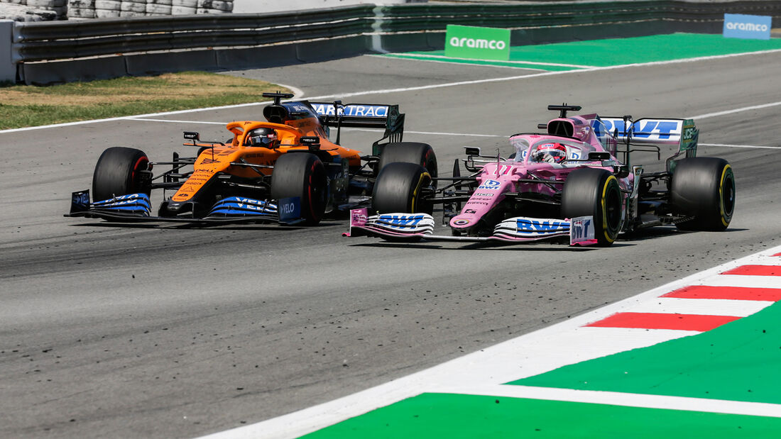 Carlos Sainz - McLaren - Sergio Perez - Racing Point - GP Spanien 2020 - Barcelona