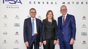 Carlos Tavares (PSA), Mary Barra (GM), Karl-Thomas Neumann (Opel)