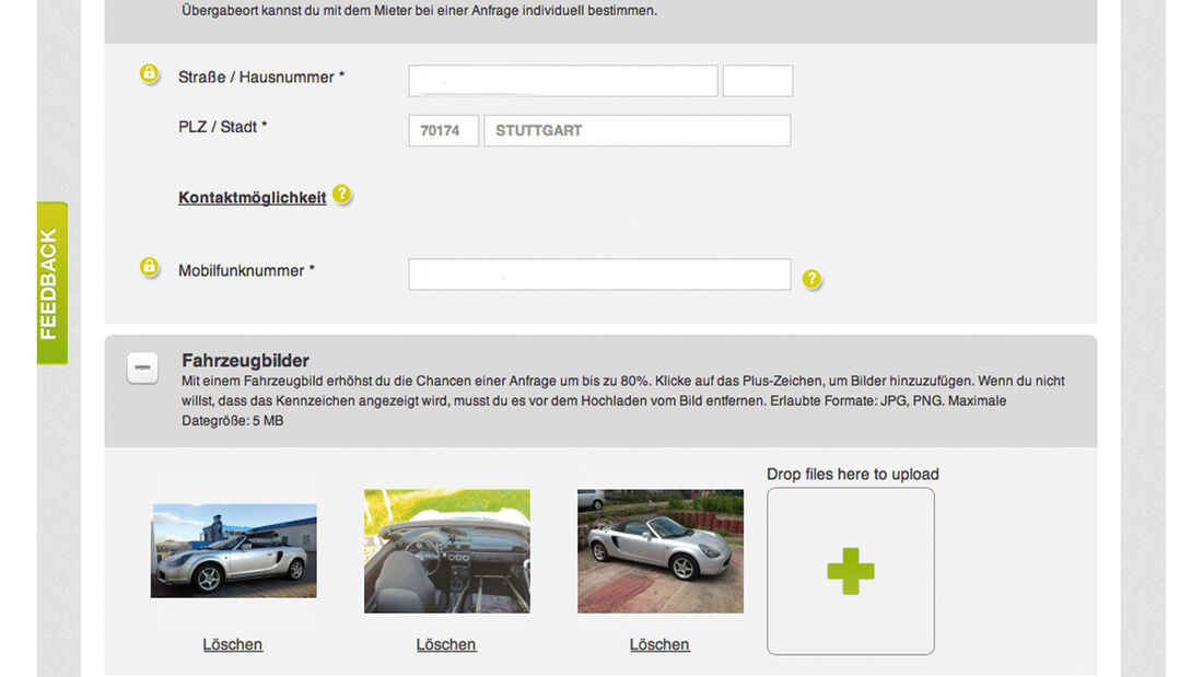 Carsharing, Homepage, autonetzer