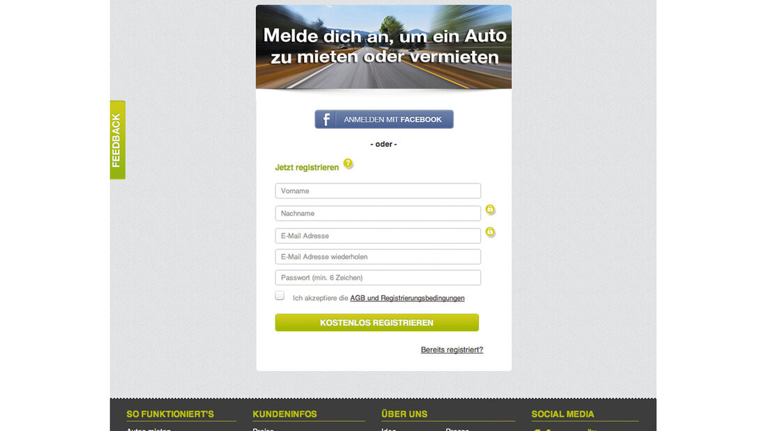 Carsharing, Homepage, autonetzer