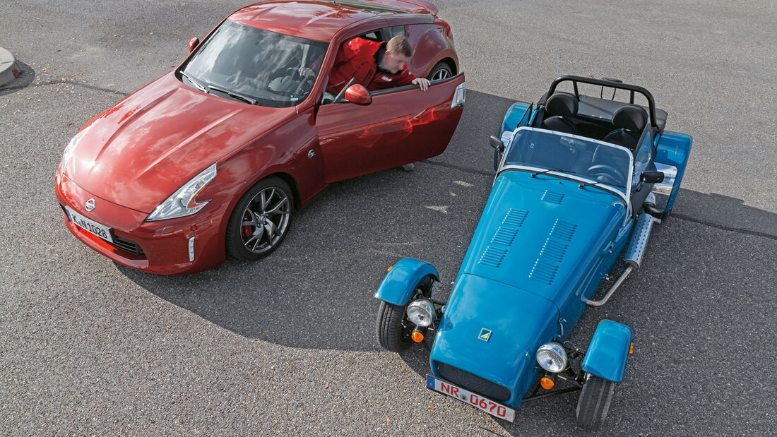 Caterham Seven 165, Nissan 370Z, Draufsicht