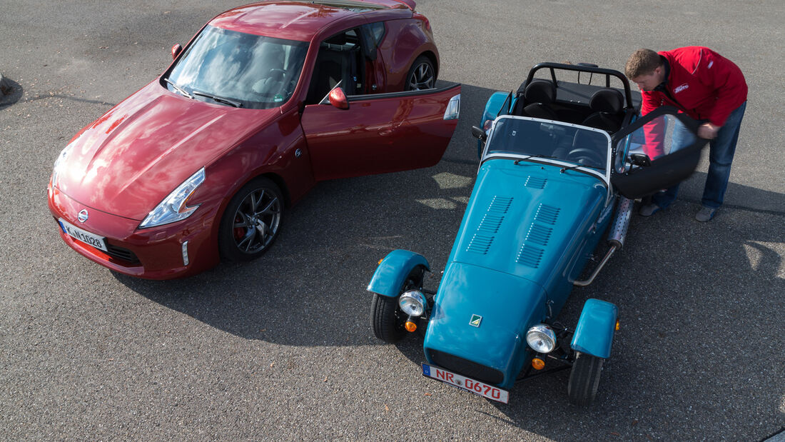 Caterham Seven 165, Nissan 370Z, Draufsicht