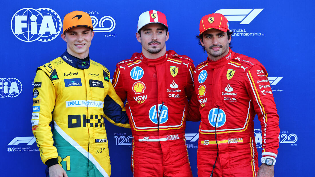 Charles Leclerc - Carlos Sainz - Oscar Piastri - Formel 1 - GP Monaco - 25. Mai 2024