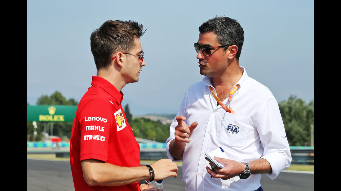 Charles Leclerc - Ferrari - Michael Masi - FIA - GP Ungarn - Budapest - Formel 1 - Donnerstag - 1.08.2019