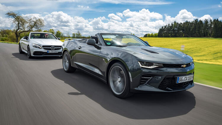 Camaro 6 2 V8 Und Mercedes Amg C 63 V8 Cabrios Im Test Auto Motor Und Sport