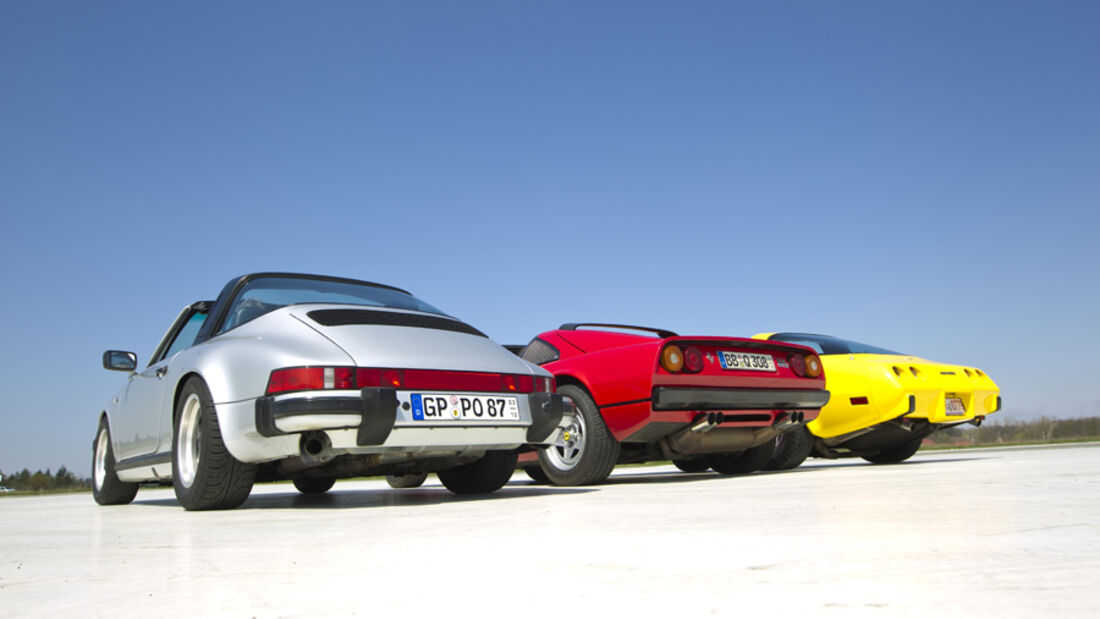 Chevrolet Corvette C3, Ferrari 308 GTSi, Porsche 911 Carrera Targa