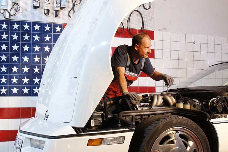 Chevrolet Corvette C4, Motorhaube, Detail