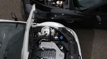 Chevrolet Corvette Z06, Mercedes C 63 AMG Black Series, Motorhaube, offen