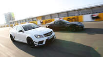 Chevrolet Corvette Z06, Mercedes C 63 AMG Black Series, Seitenansicht