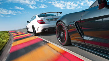 Chevrolet Corvette Z06, Mercedes C 63 AMG Black Series, Seitenlinie