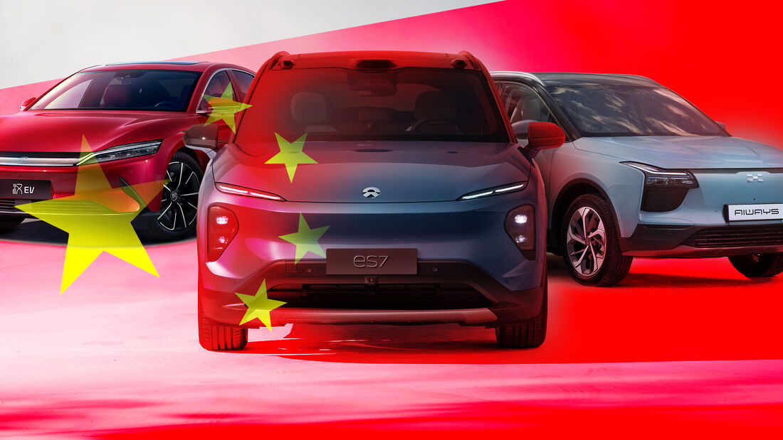 China Elektroauto Hersteller Collage Import