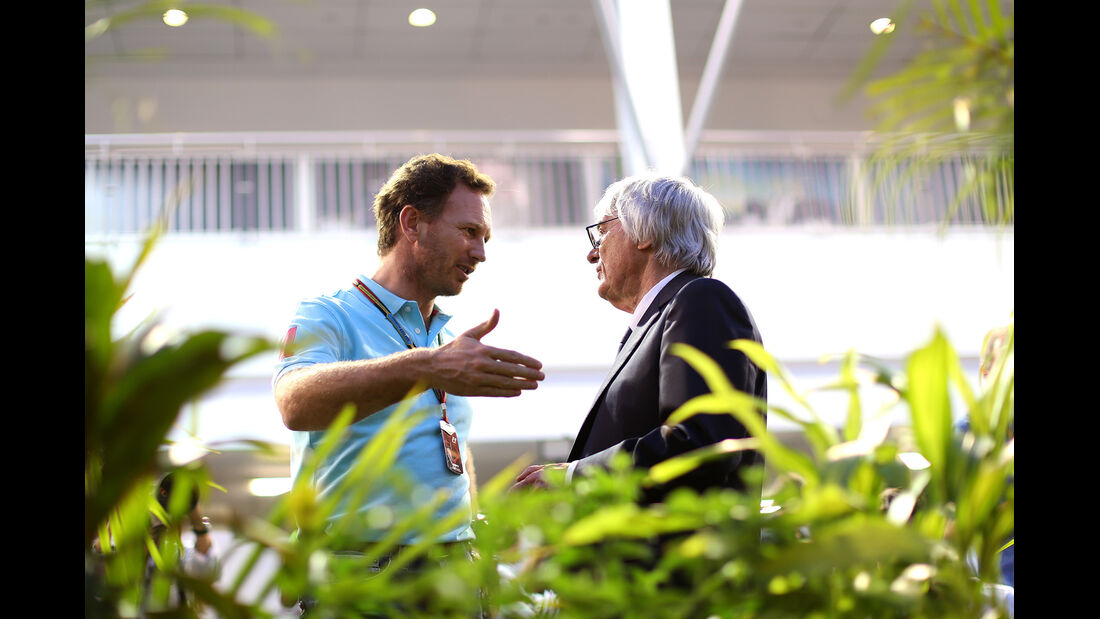 Christian Horner & Bernie Ecclestone - Formel 1 - GP Singapur - 18. September 2014
