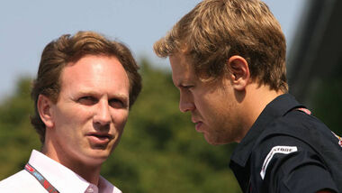 Christian Horner & Sebastian Vettel