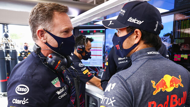 Christian Horner & Sergio Perez - Red Bull - GP Brasilien 2021