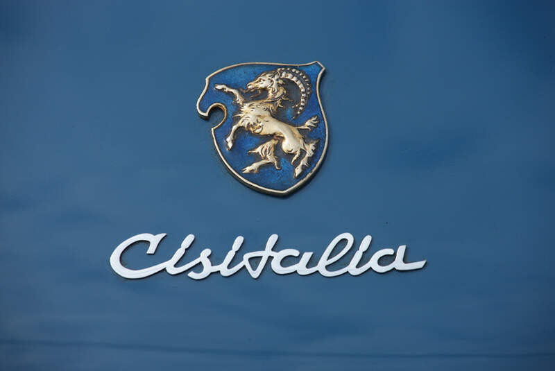Cisitalia 202 SMM Nuvolari Spider, Emblem mit Schriftzug