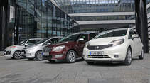 Citroën C3 Picasso, Ford B-Max, Nissan Note, Skoda Roomster, Frontansicht