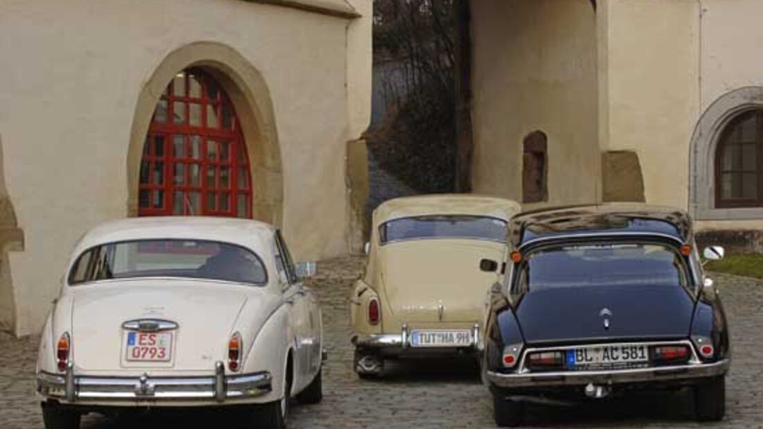 Citroën D Super, Jaguar MK II 3.4, Volvo PV 544