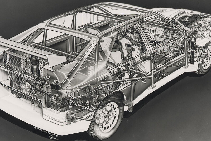 Citroen BX 4TC Evolution (1986) Schnittzeichnung