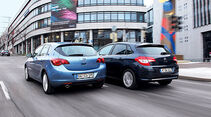 Citroen C4 Vti 120 und Opel Astra 1.4 Turbo im Vergleich