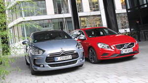 Citroen DS5 Hdi 165, Volvo V60 D3, Frontansicht