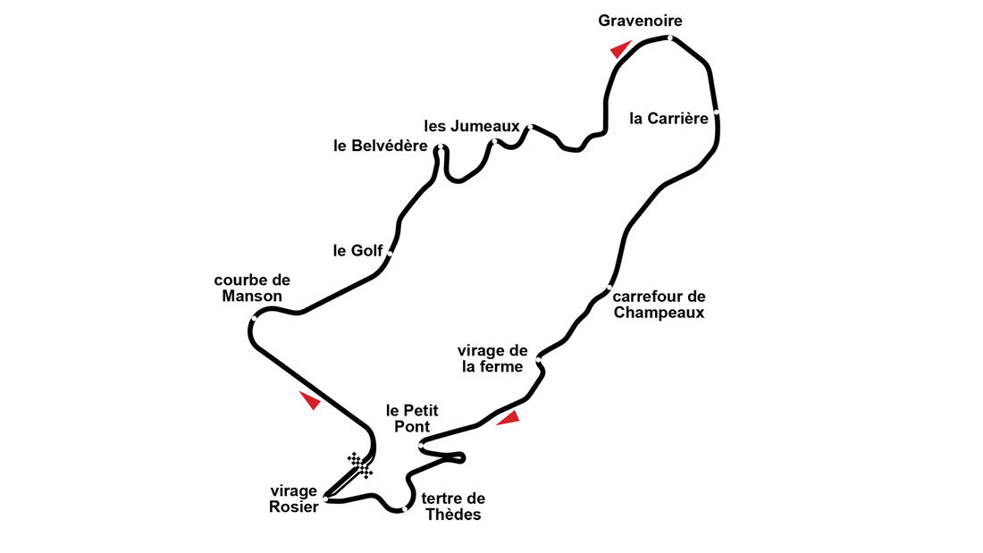 Clermont Ferrand - Streckenkarte