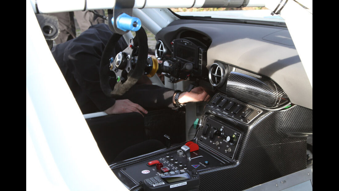 Cockpit Mercedes SLS AMG GT3, Rennwagen, Nürburgring