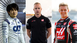 Collage F1-Rookies 2021 - Tsunoda, Mazepin & Schumacher