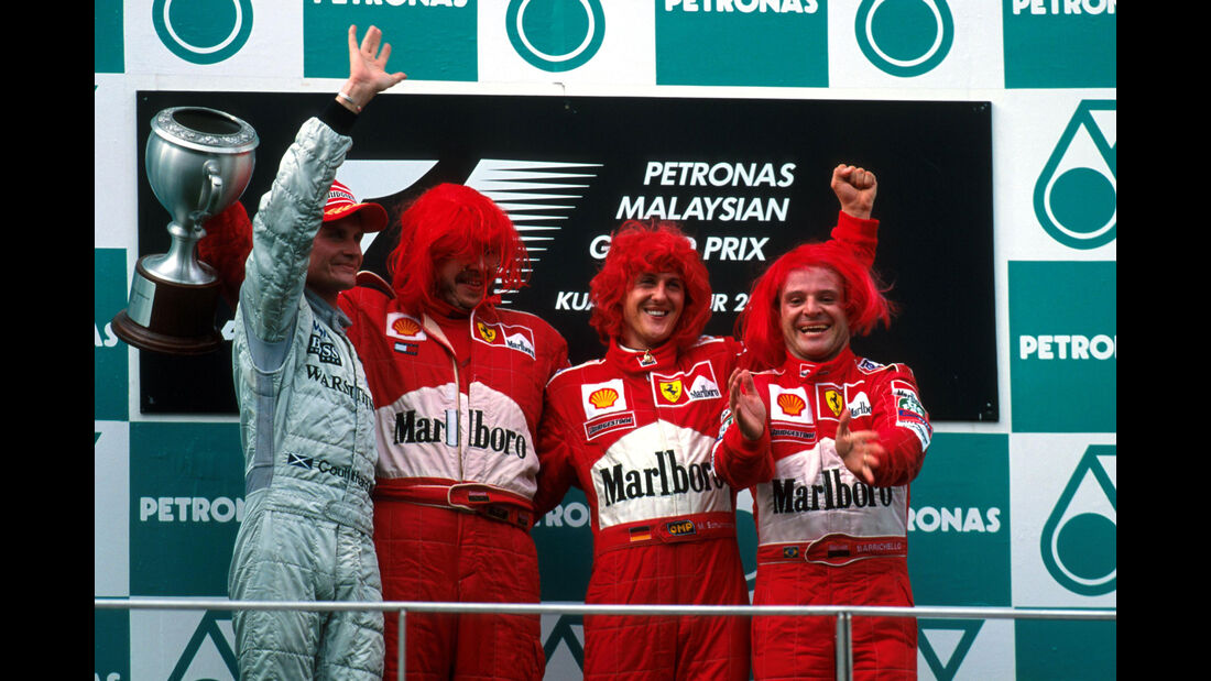 Coulthard - Brawn - Schumacher - Barrichello - GP Malaysia 2000
