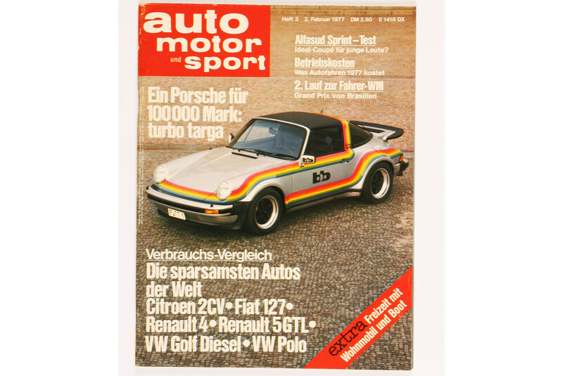 Cover ams 3/1977 Rainbow-Porsche von bb Auto