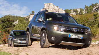 Dacia Duster dCi 110 4x4, Skoda Yeti 2.0 TDI 4x4, Gelände