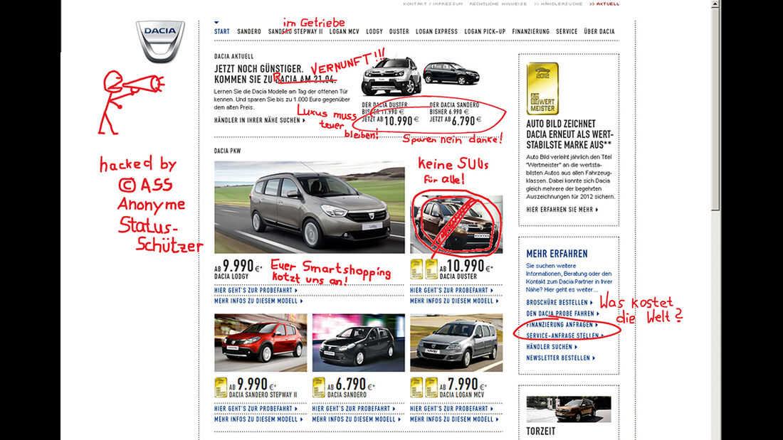 Dacia Homepage