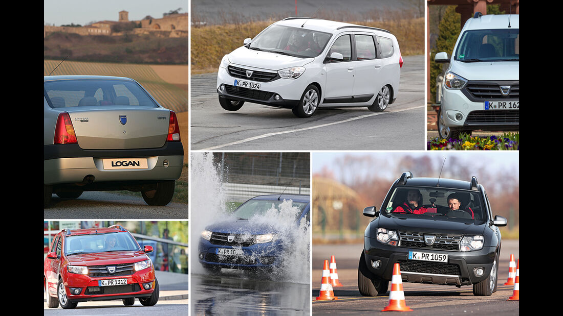 Dacia Jubiläum Collage zehn Jahre 2015