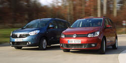 Dacia Lodgy dCi 110, VW Touran 1.6 TDI BMT, Frontansicht