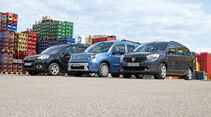 Dacia Lodgy dCi 90, Peugeot Partner Tepee HDi 115, Renault Kangoo dCi 90 energy, Seitenansicht