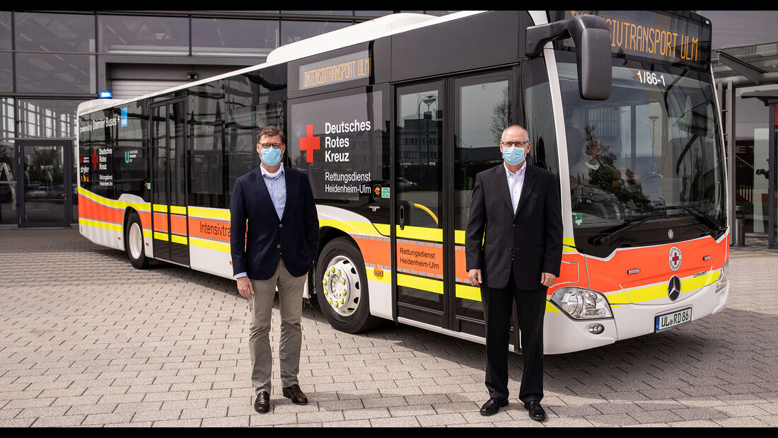 Daimler Buses baut Mercedes-Benz Citaro für den Transport von COVID-19-Patienten um

Daimler Buses converts Mercedes-Benz Citaro for transporting COVID-19 patients