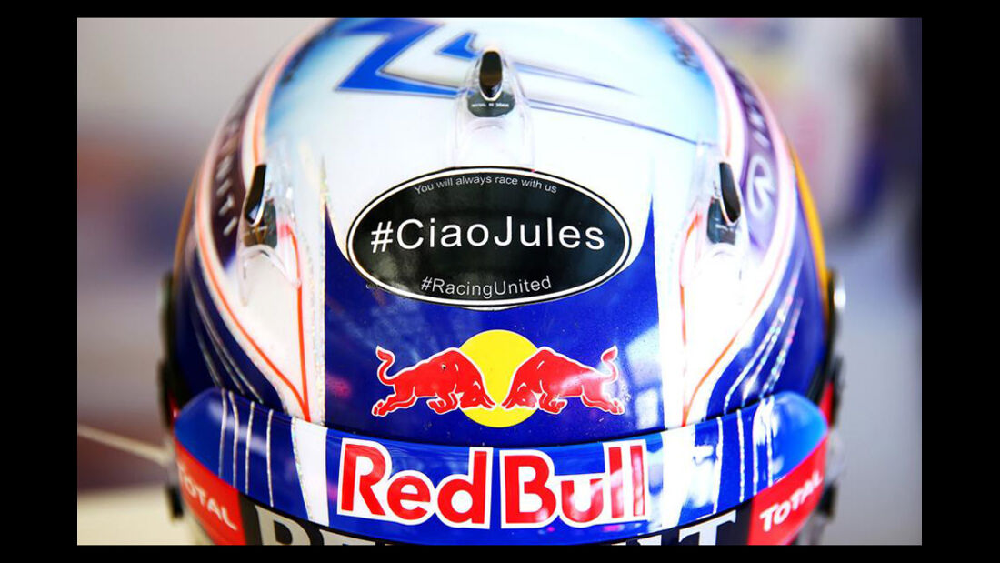 Daniel Ricciardo - Jules Bianchi-Aufkleber - GP Ungarn 2015