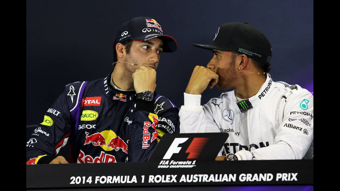 Daniel Ricciardo - Lewis Hamilton  - Formel 1 - GP Australien - 15. März 2014