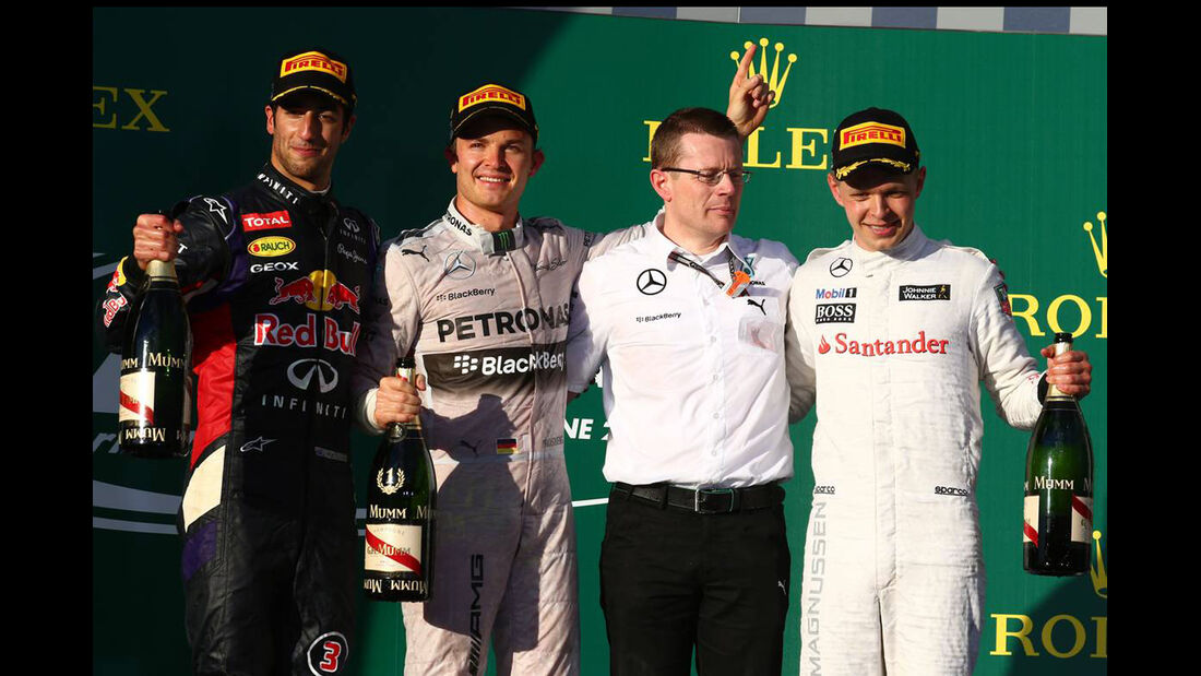 Daniel Ricciardo - Nico Rosberg - Kevin Magnussen - Formel 1 - GP Australien - 16. März 2014