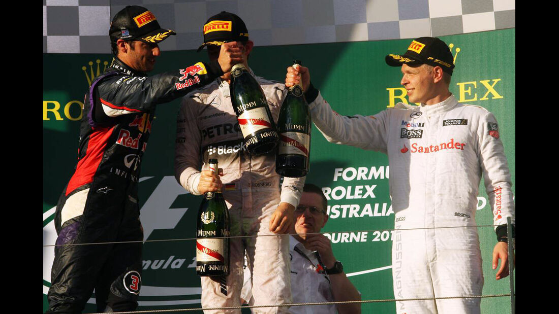 Daniel Ricciardo - Nico Rosberg - Kevin Magnussen - Formel 1 - GP Australien - 16. März 2014