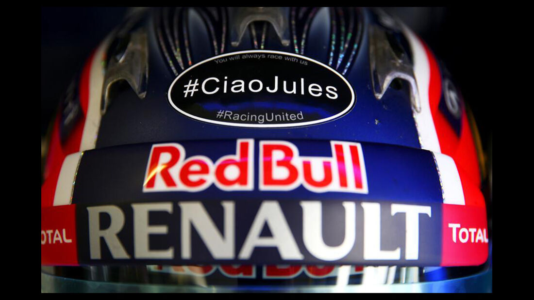 Daniil Kvyat - Jules Bianchi-Aufkleber - GP Ungarn 2015