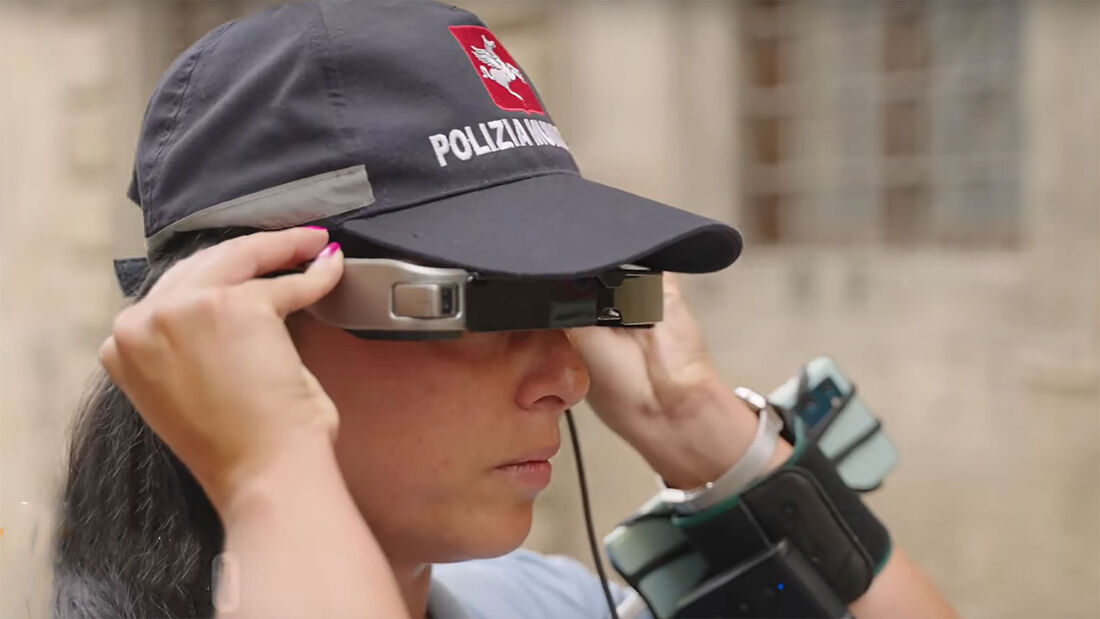 Datenbrille Polizei Italien
