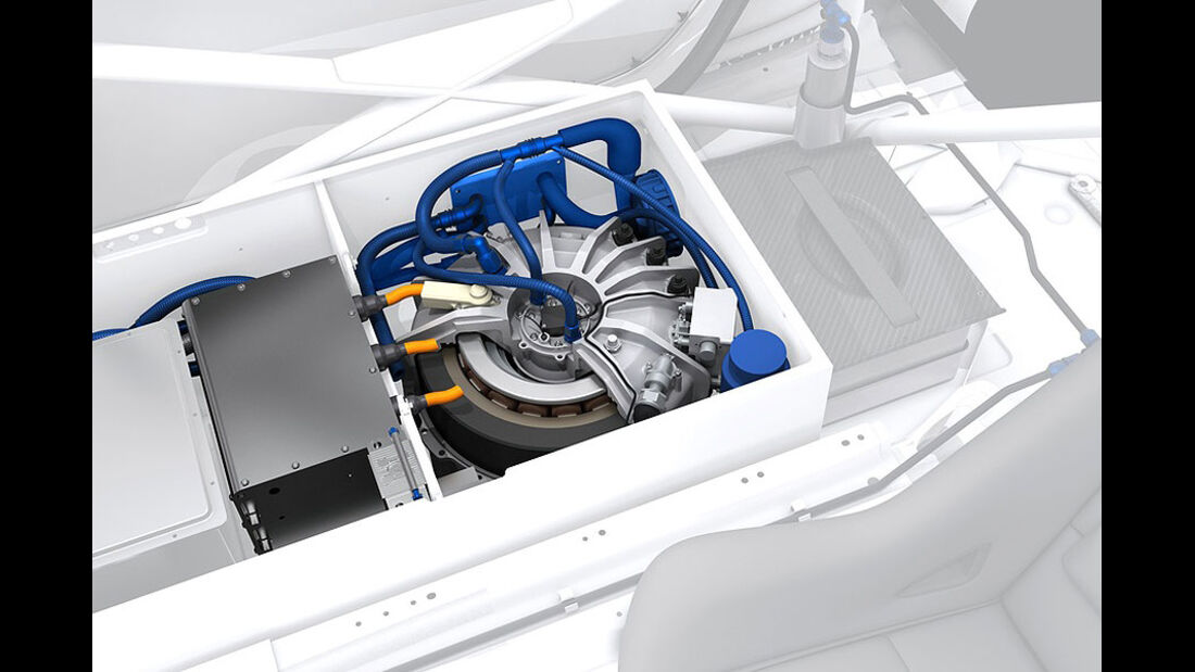 Detail, Technik, Schwungradspeicher, Porsche 911 GT3 R Hybrid