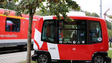 Deutsche Bahn autonomes Shuttle Ioki Bad Birmbach
