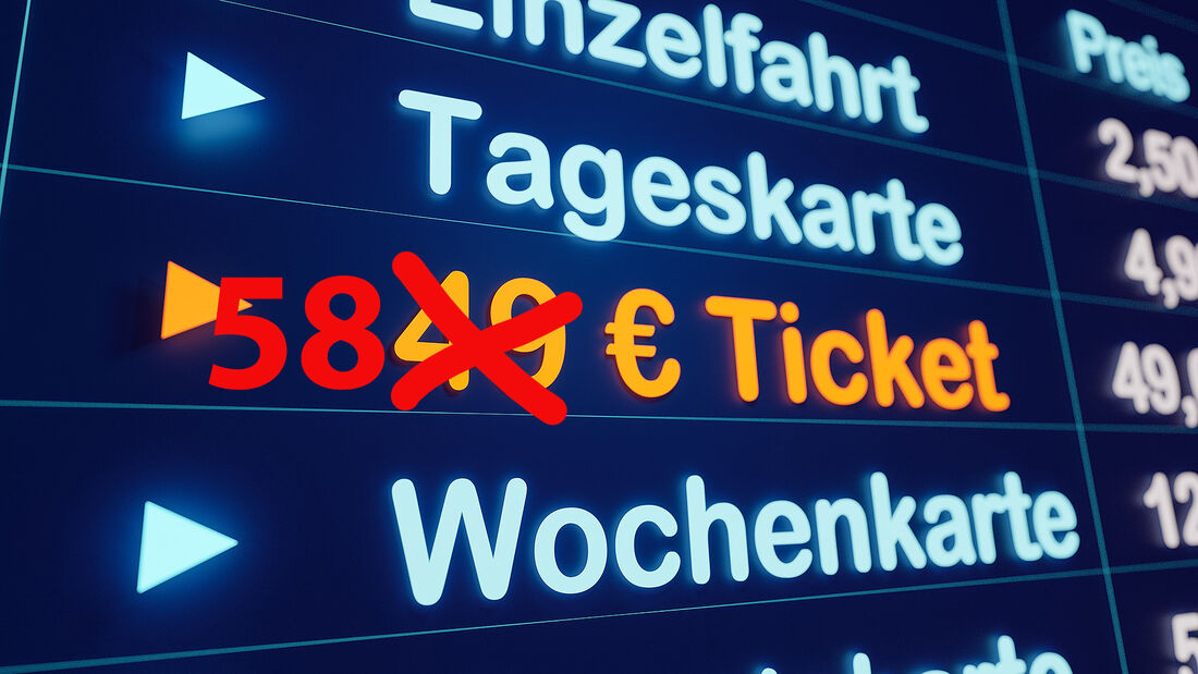 Deutschlandticket 49-Euro-Ticket Anzeige Bahnhof Ticketautomat Symbolbild