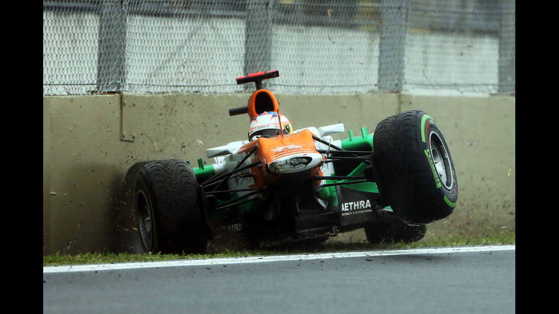 Di Resta GP Brasilien F1 Crashs 2012