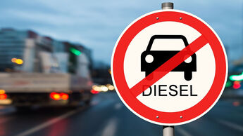 Diesel Fahrverbot Schild Sperrung
