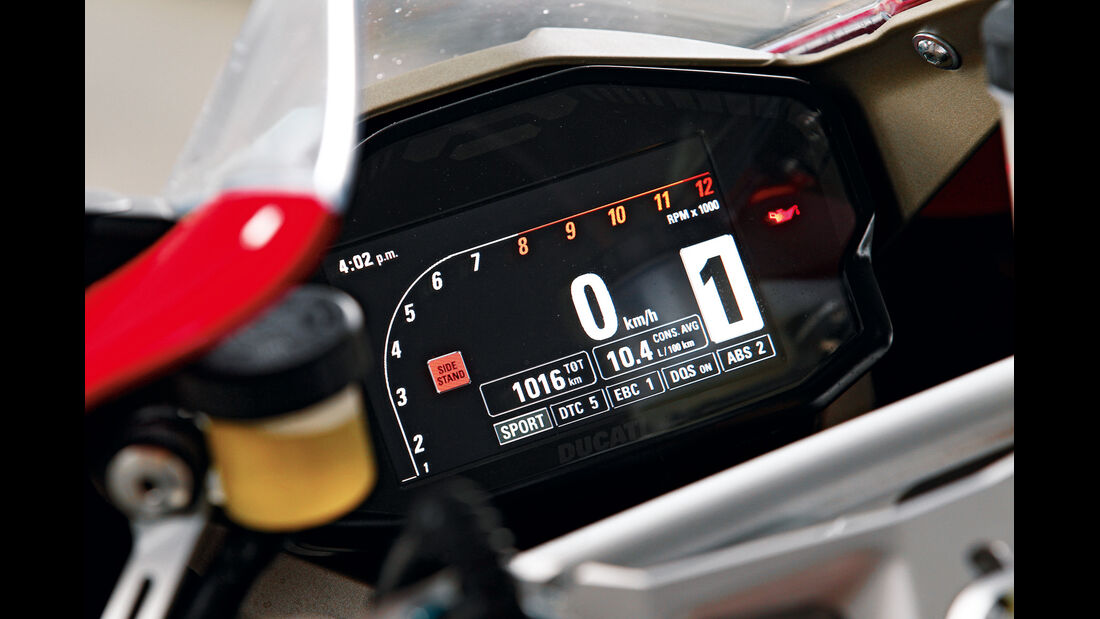 Ducati 1199 Panigale S, TFT-Display, Tacho