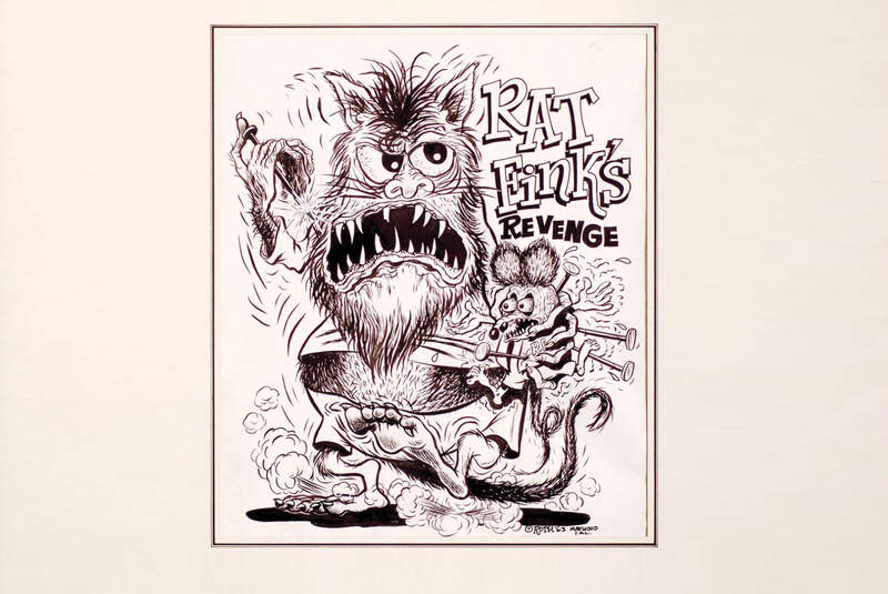 Ed Roth Zeichnung Rat Fink